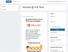 Tablet Screenshot of moodle.abtech.edu